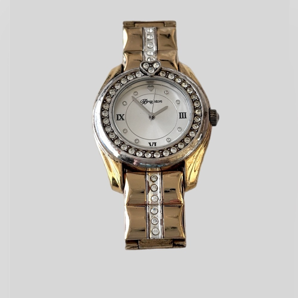 Brighton Dana Point Gold Watch. Summer Time Look Beautiful Crystals. New battery - Picture 3 of 7